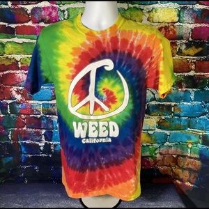 Port & Co Weed California Tie Dye T-shirt Men’s Sz S